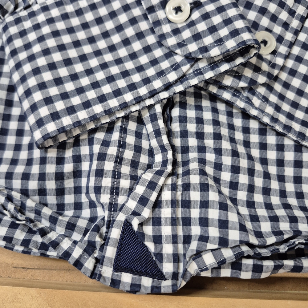 UNTUCKit Men's Navy and White Checkered Shirt  2468/725 - Picture 3 of 4